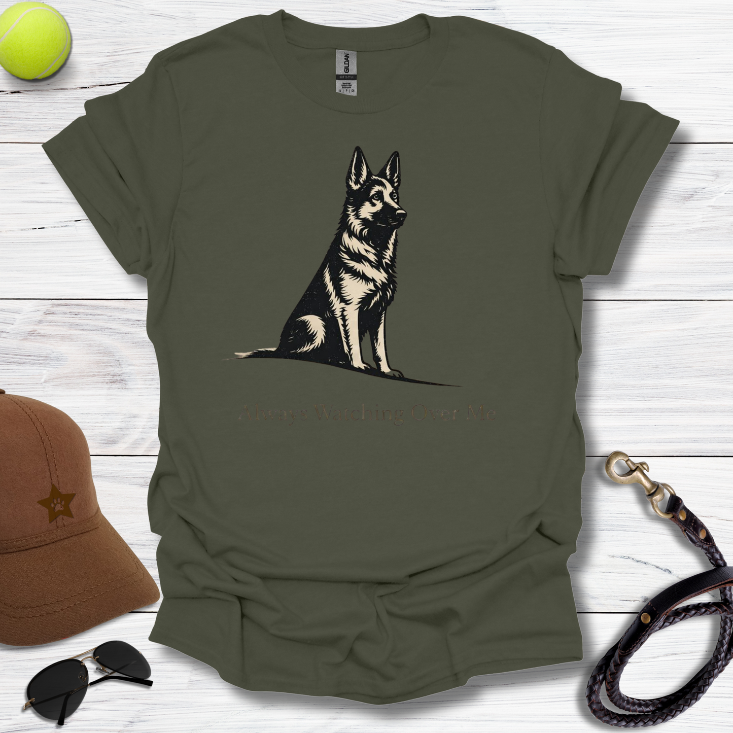 GSD Watching Over Me Always T-Shirt