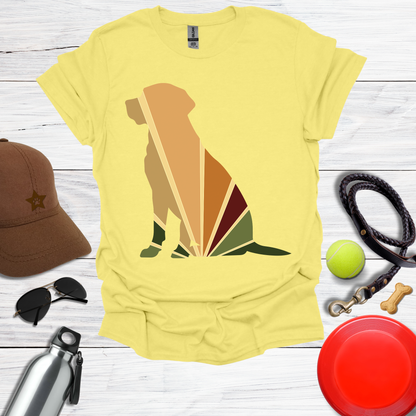 Retro Color Labrador Silhouette Tee