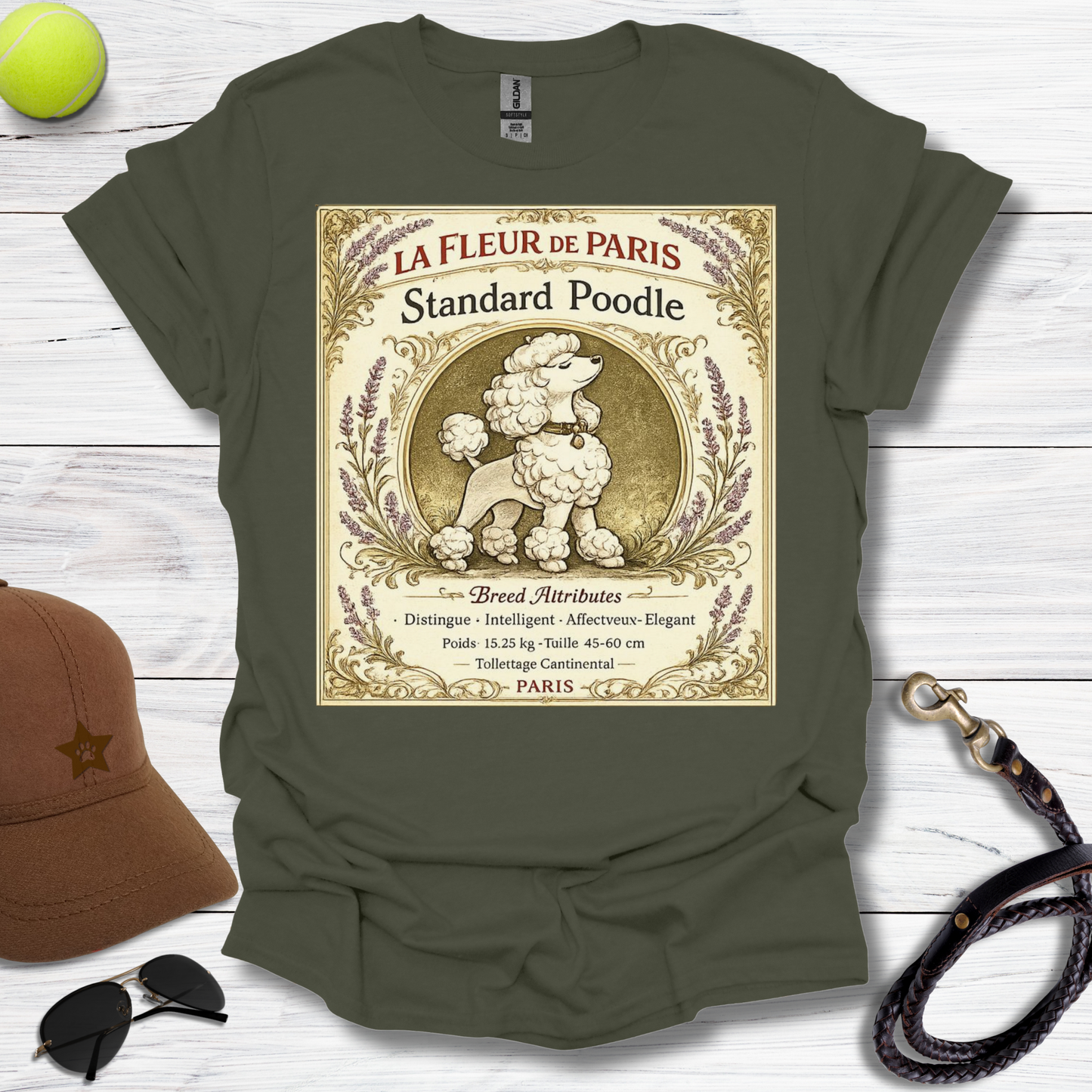 Poodle La Fleur De Paris T-Shirt