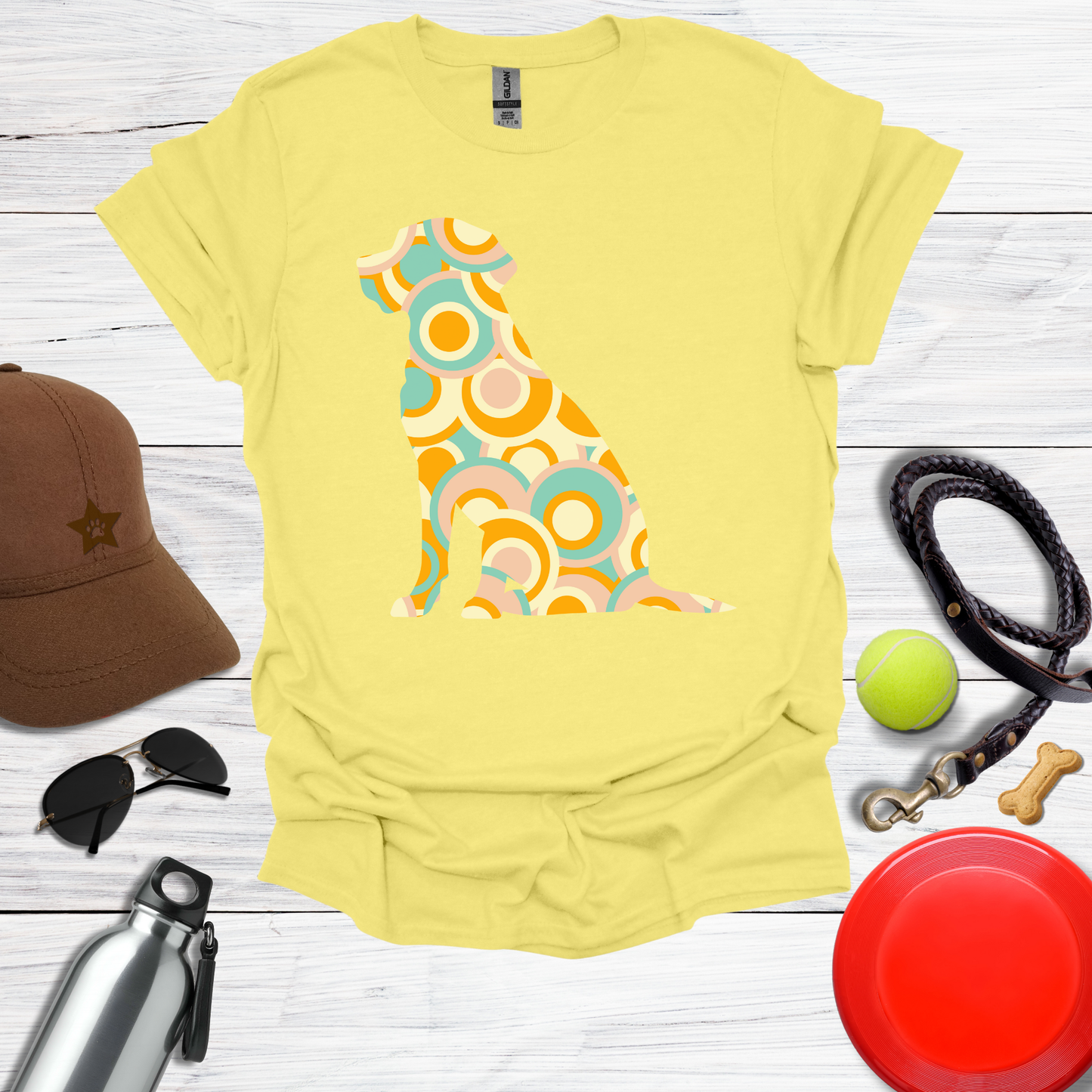 Way Cool Retro Labrador Dog Silhouette T-Shirt