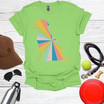 Rainbow Geometric Labrador Dog T-Shirt