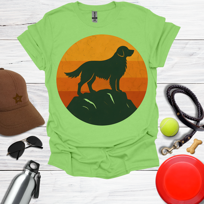Golden Retriever at Sunset Peak T-Shirt