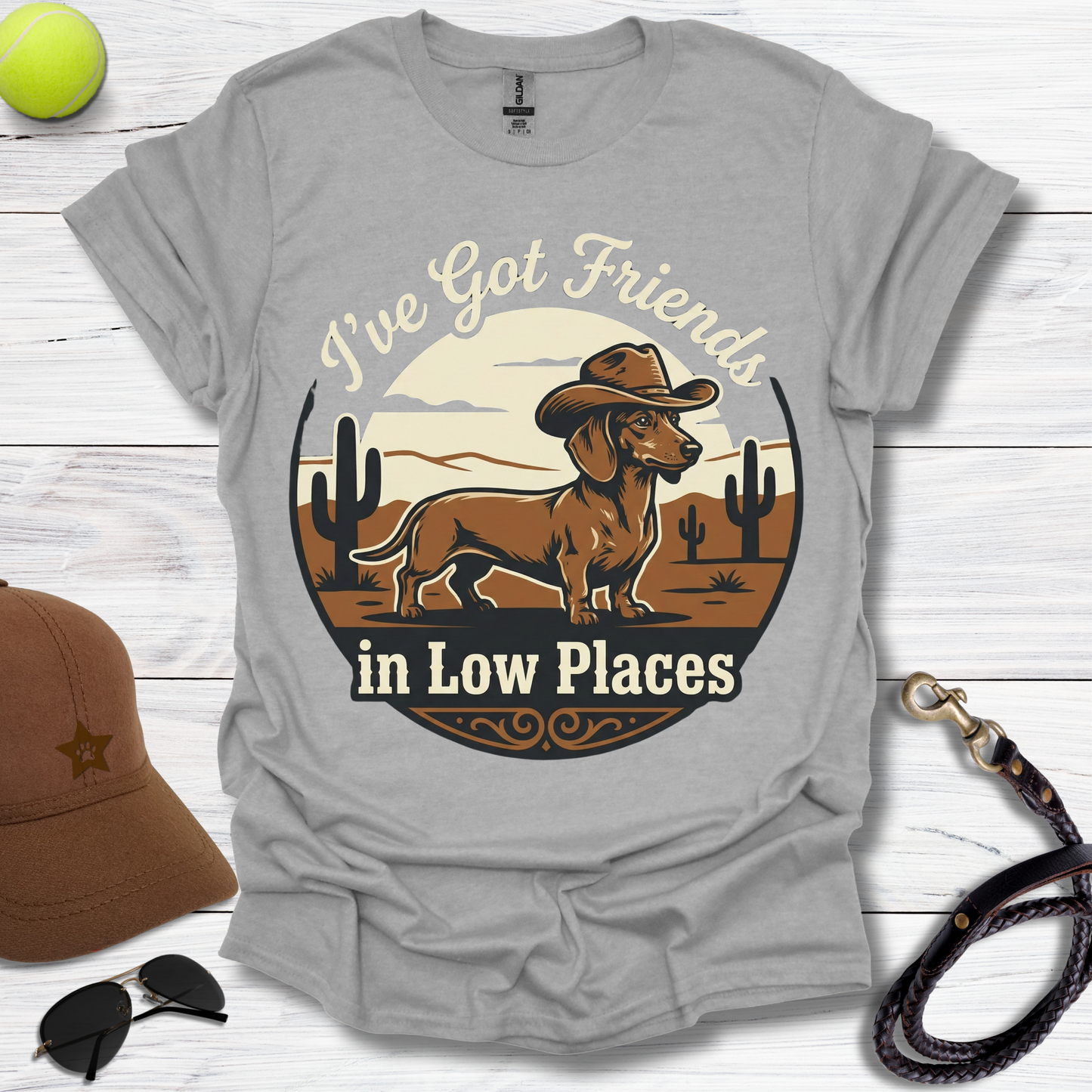 Friend In Low Places Dachshund T-Shirt