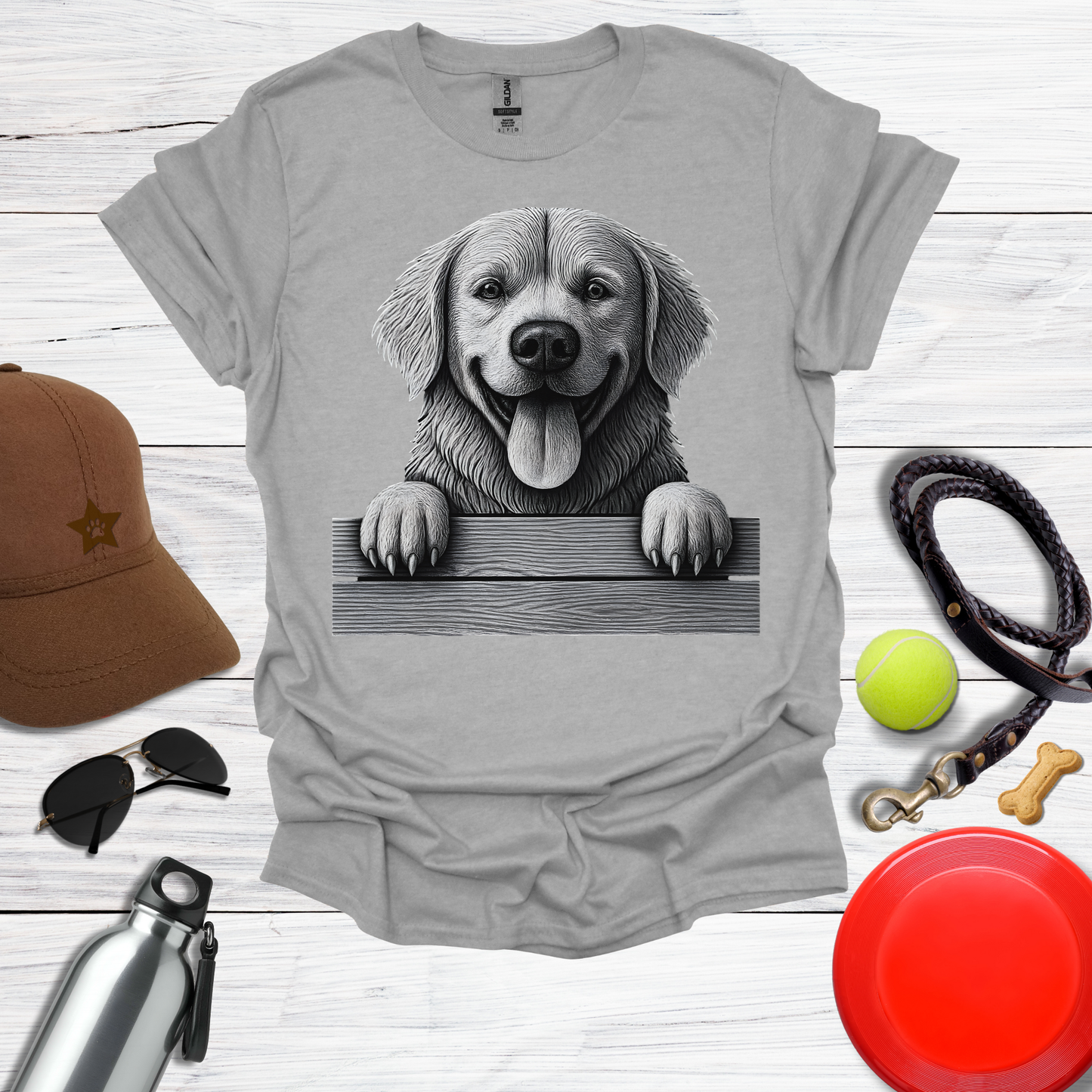 Golden Retriever Peeking T-Shirt