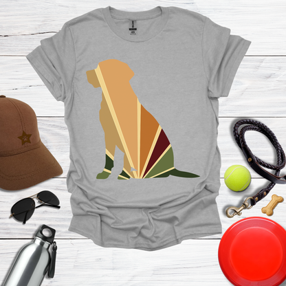 Retro Color Labrador Silhouette Tee