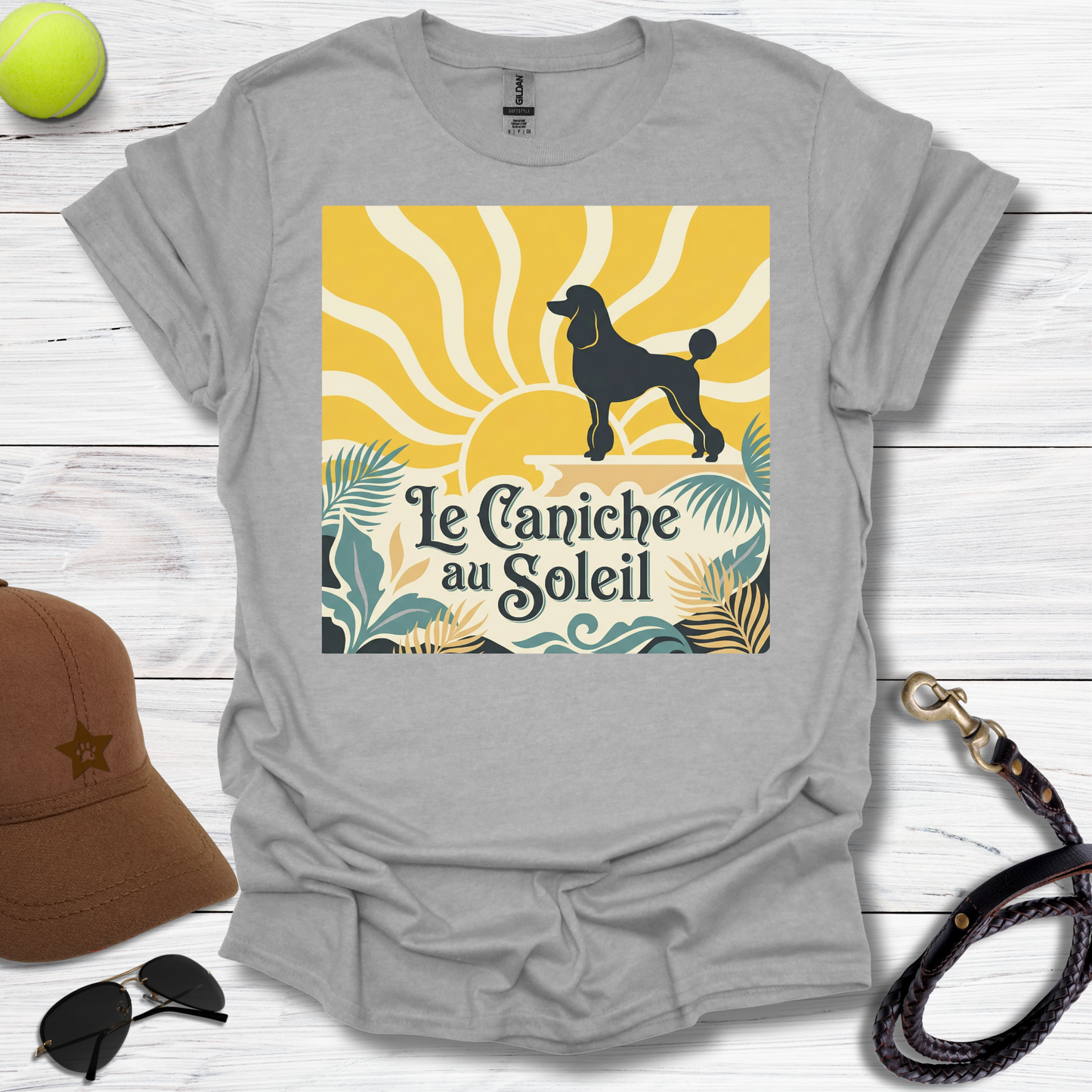 Poodle Le Caniche Au Soleil T-Shirt