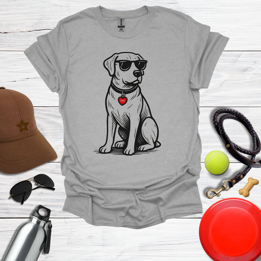 Way 2 Cool Labrador with Sunglasses for DAD T-Shirt