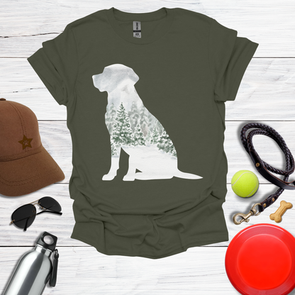 Deep Woods Winter Labrador T-Shirt