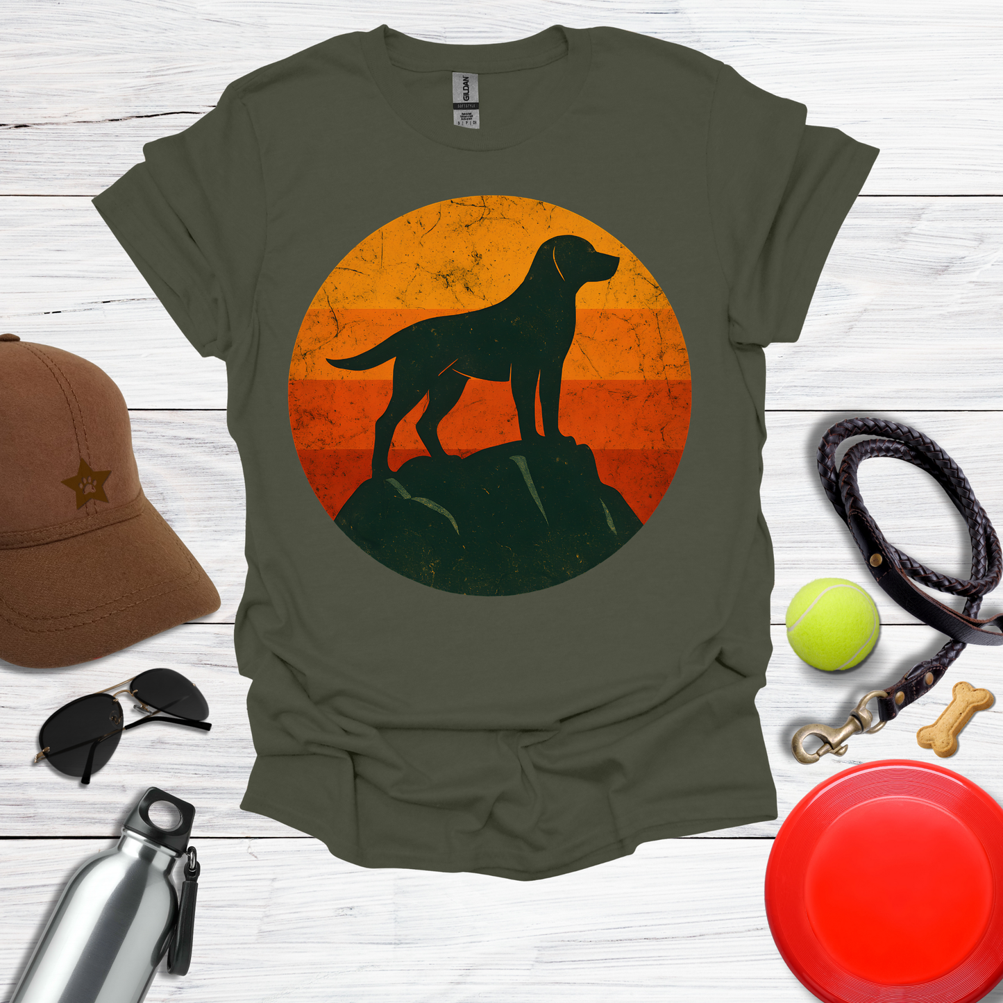 Retro Labrador Silhouette T-Shirt