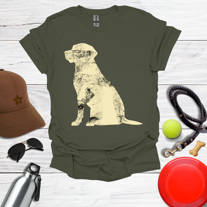 Grunge Labrador Silhouette T-Shirt