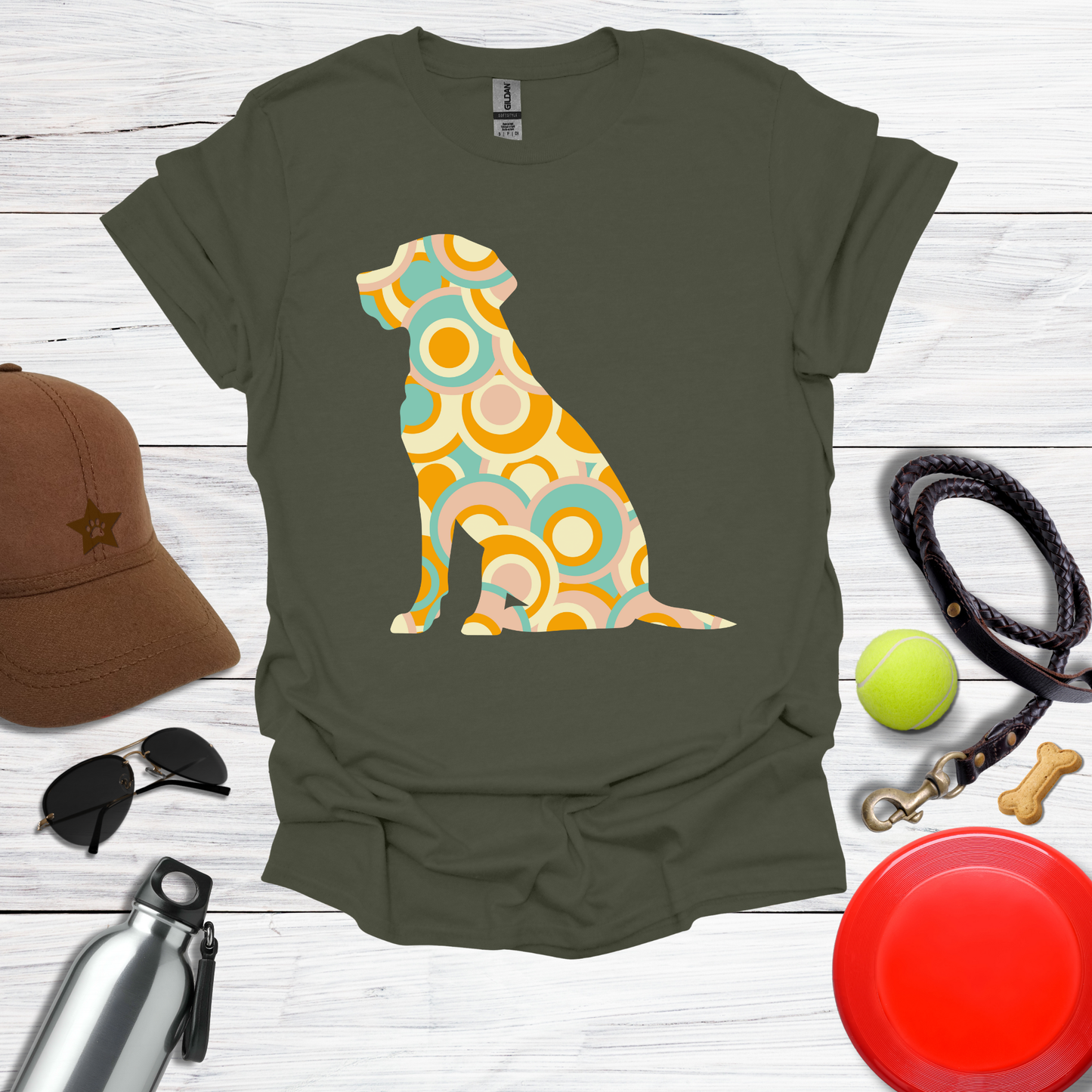 Way Cool Retro Labrador Dog Silhouette T-Shirt