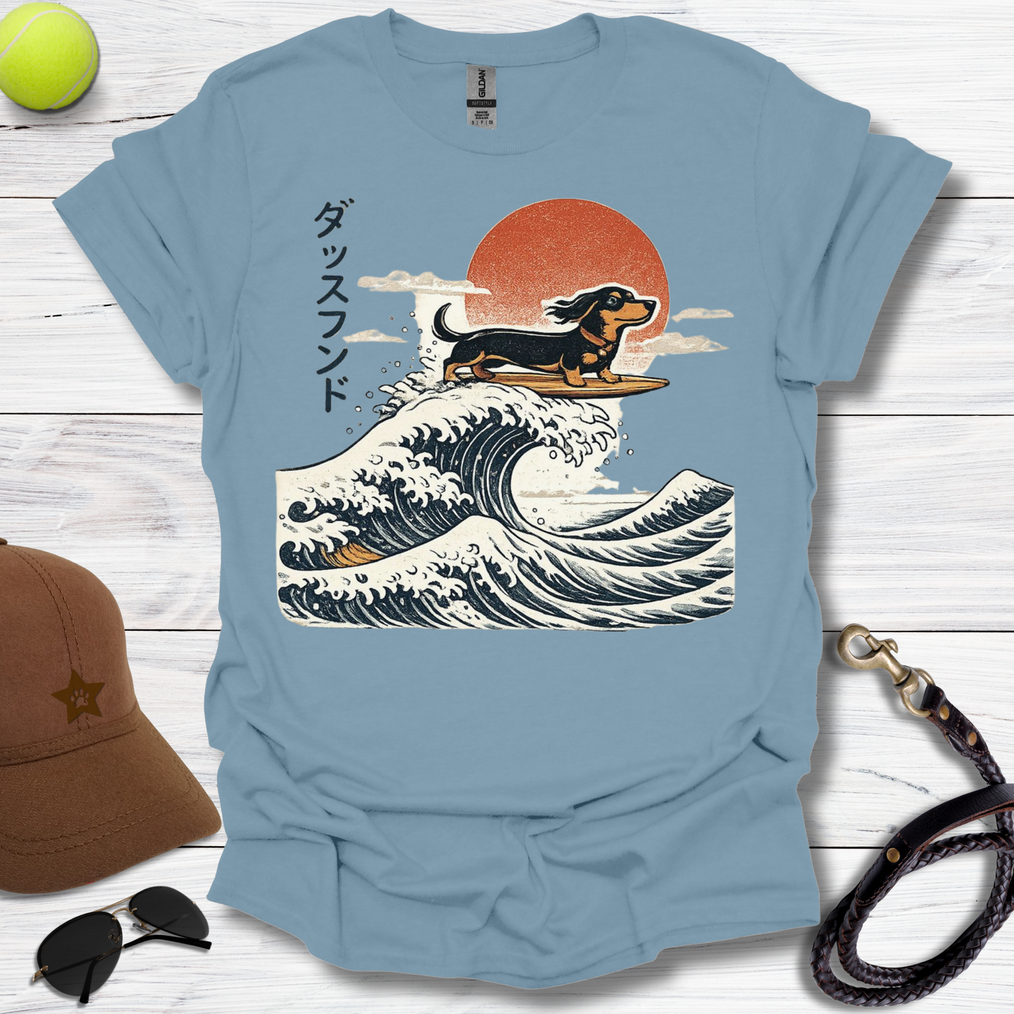 Dachshund The Long Wave T-Shirt