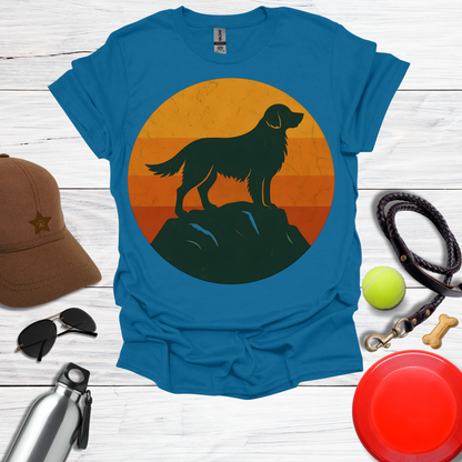 Golden Retriever at Sunset Peak T-Shirt