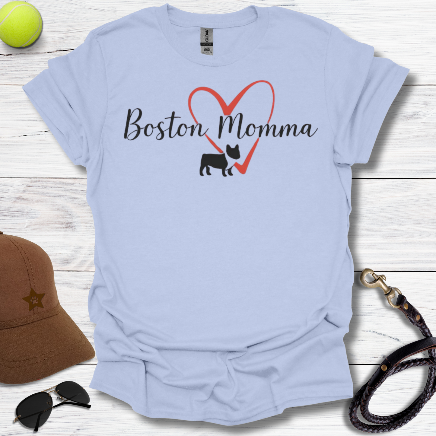 Boston Momma Heart T-Shirt