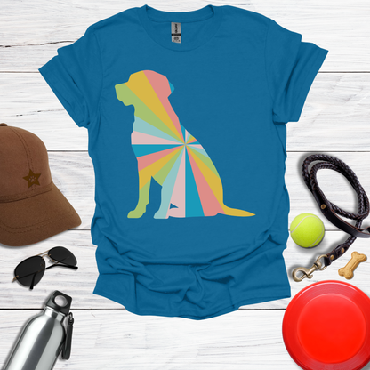 Rainbow Geometric Labrador Dog T-Shirt