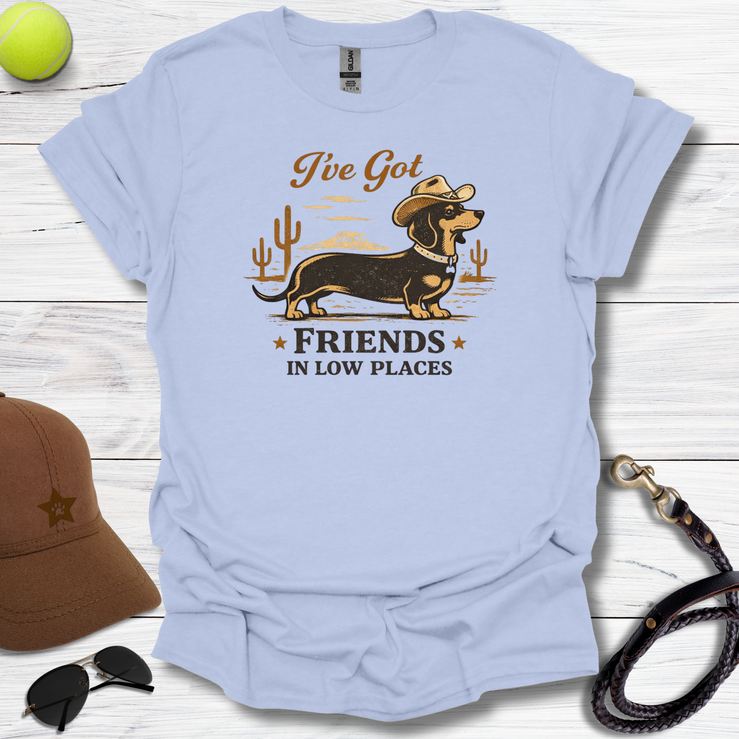 Dachshund Friends In Low Places T-Shirt