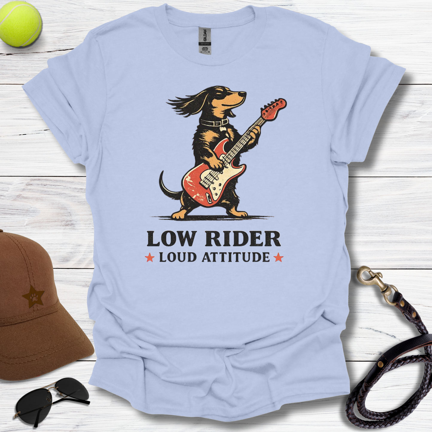 Dachshund Low Rider Loud Attitude T-Shirt