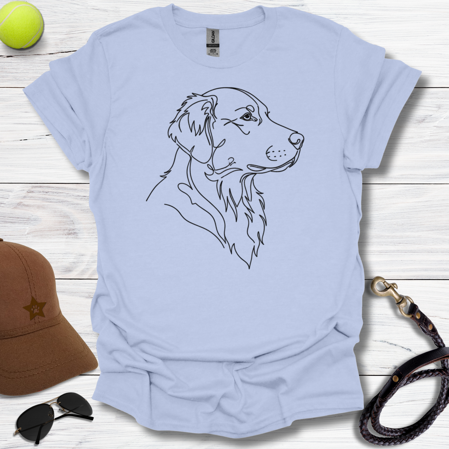 Golden Retriever Mimimalist T-Shirt