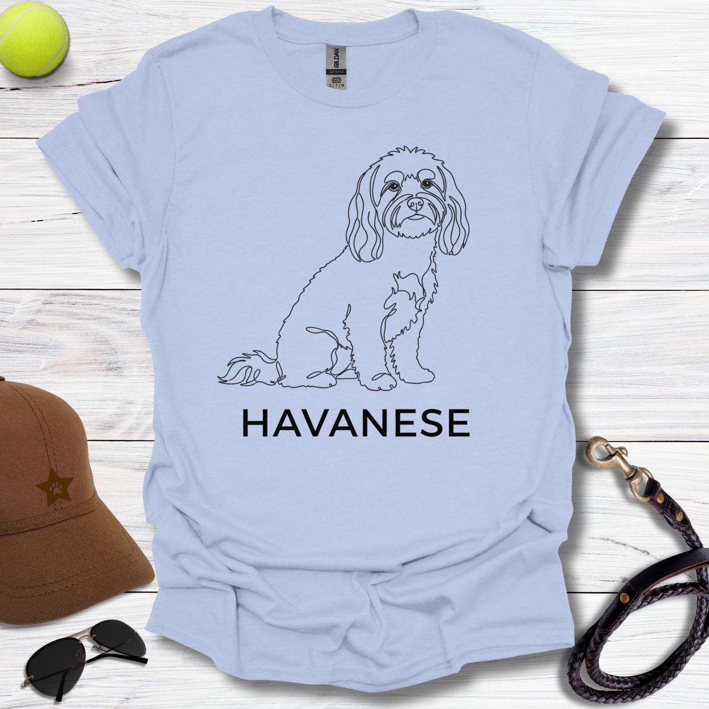 Havanese Outline Graphic T-Shirt