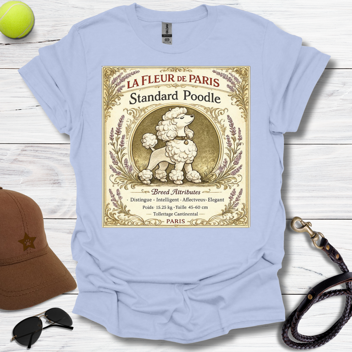 Poodle La Fleur De Paris T-Shirt