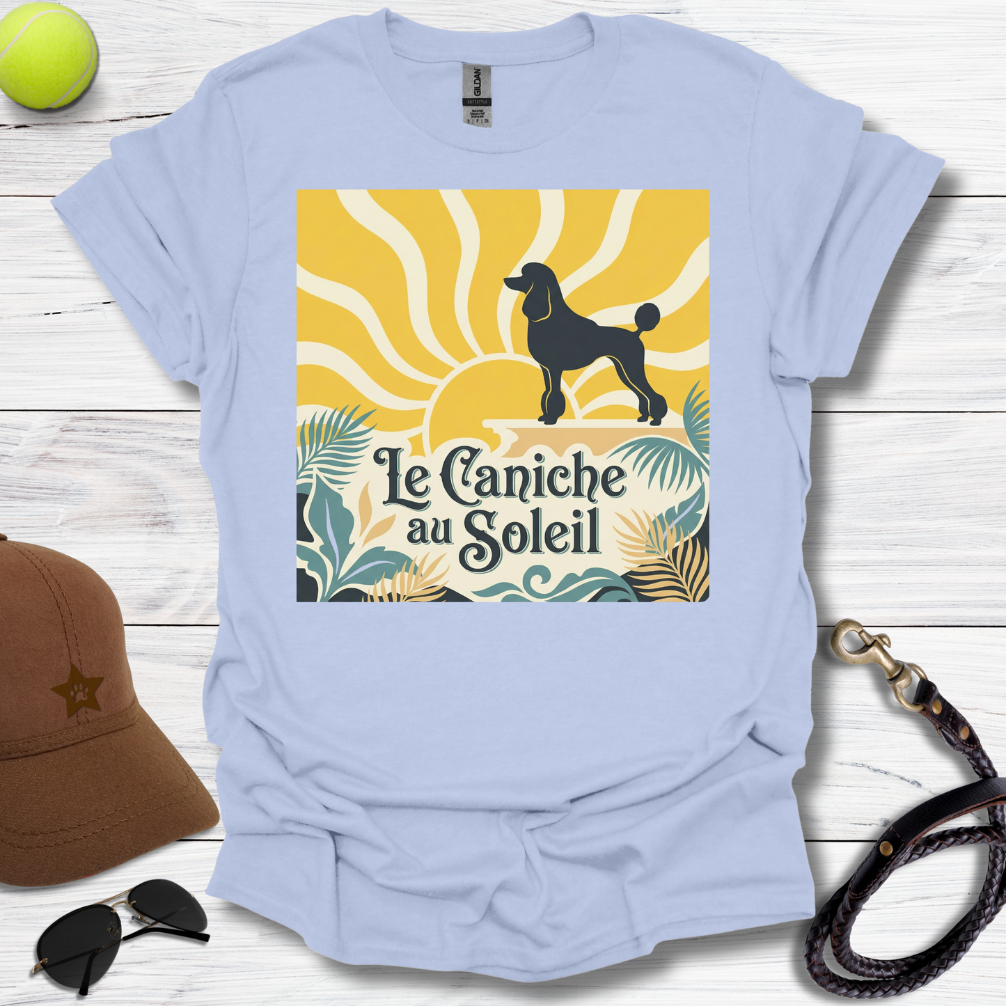Poodle Le Caniche Au Soleil T-Shirt