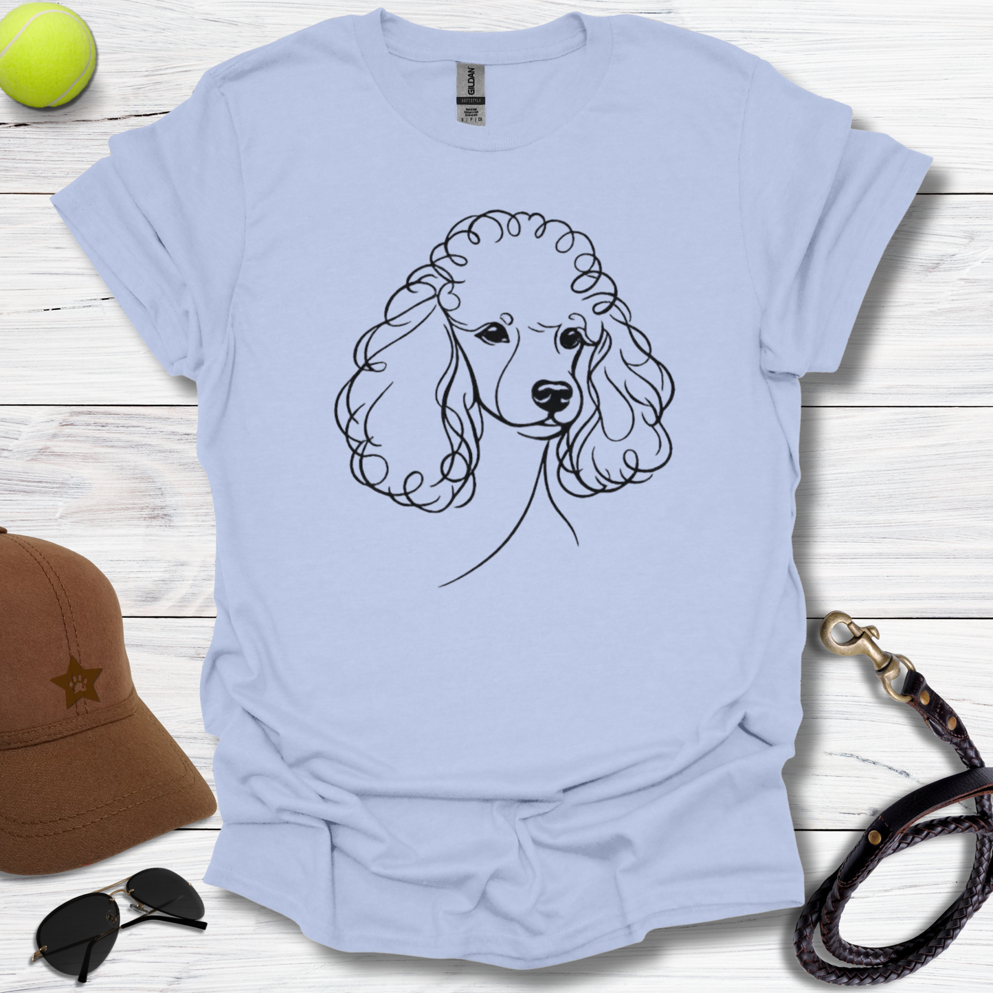 Poodle LineArt T-Shirt