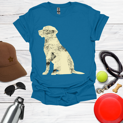 Grunge Labrador Silhouette T-Shirt