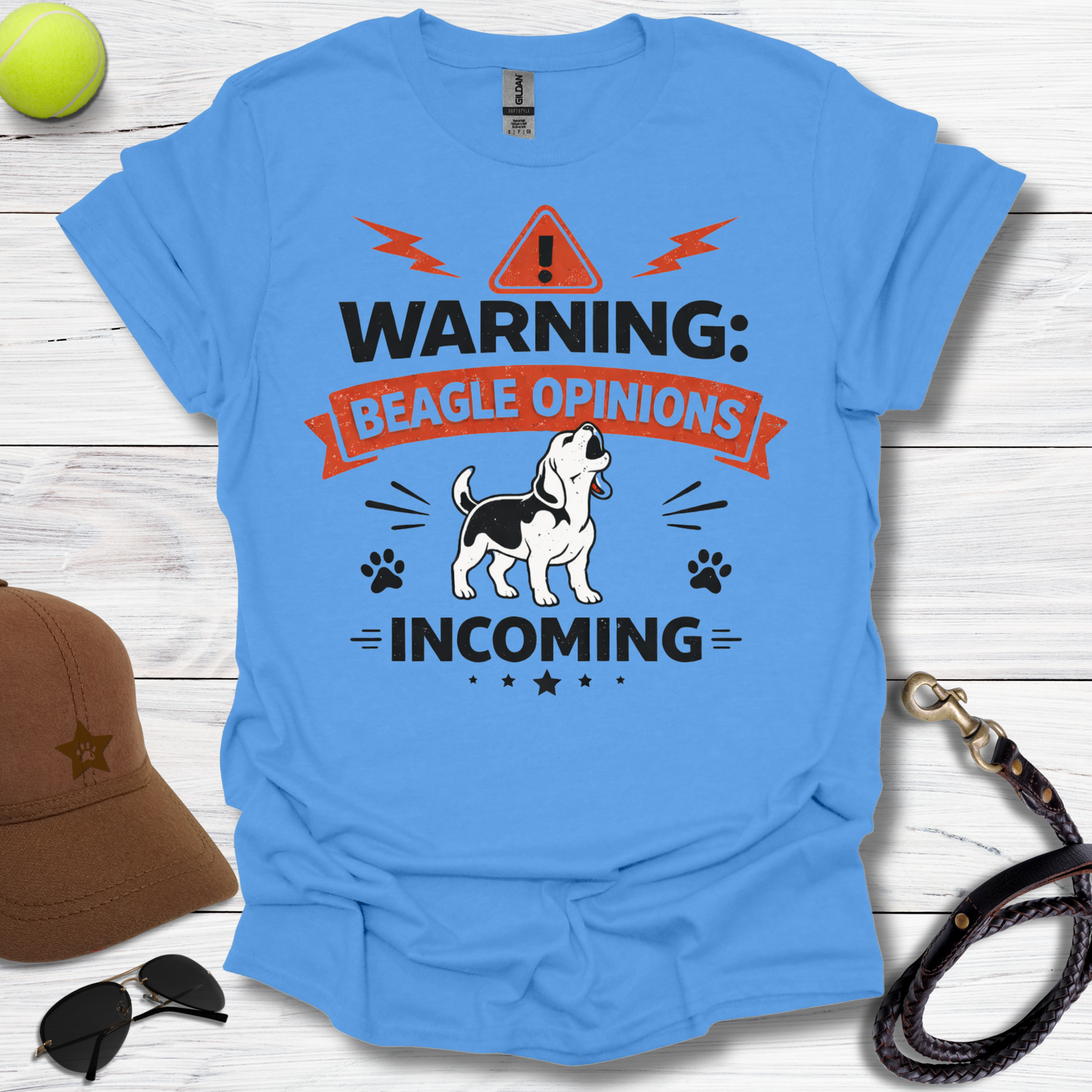 Warning Beagle Opinions T-Shirt