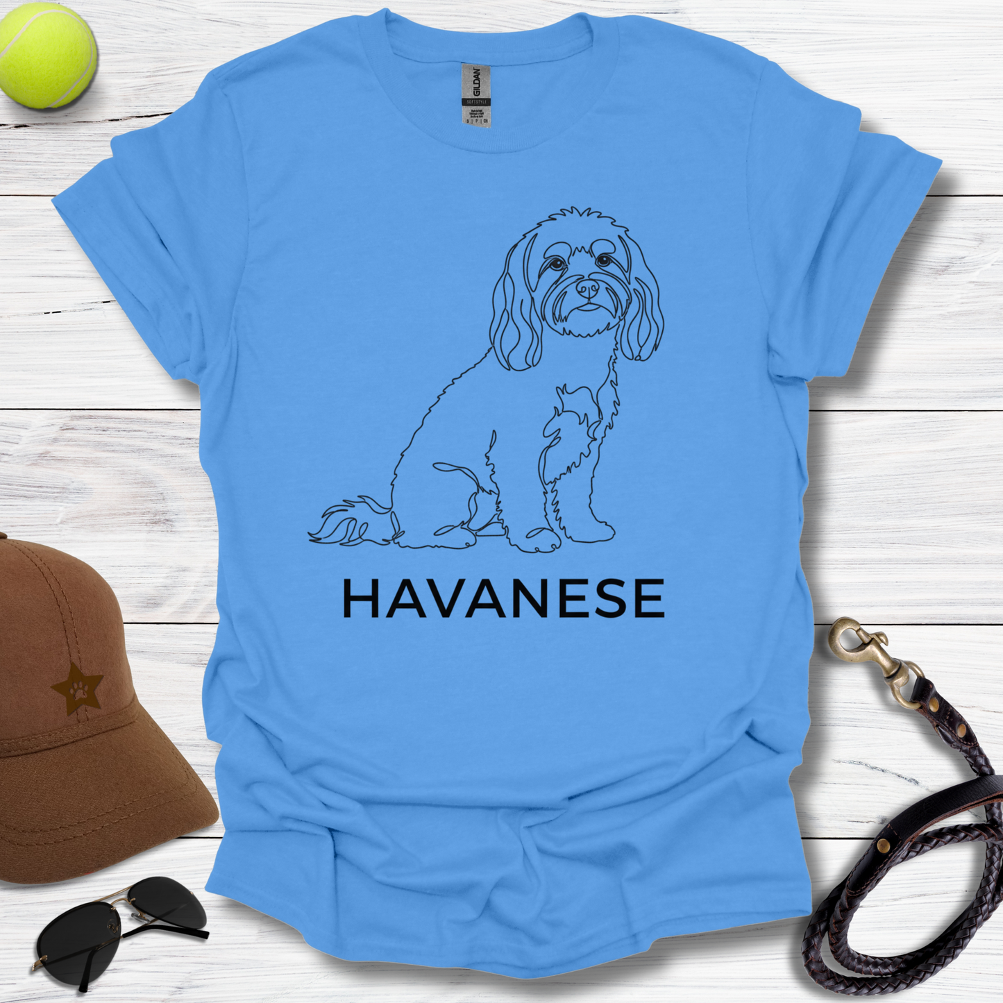 Havanese Outline Graphic T-Shirt