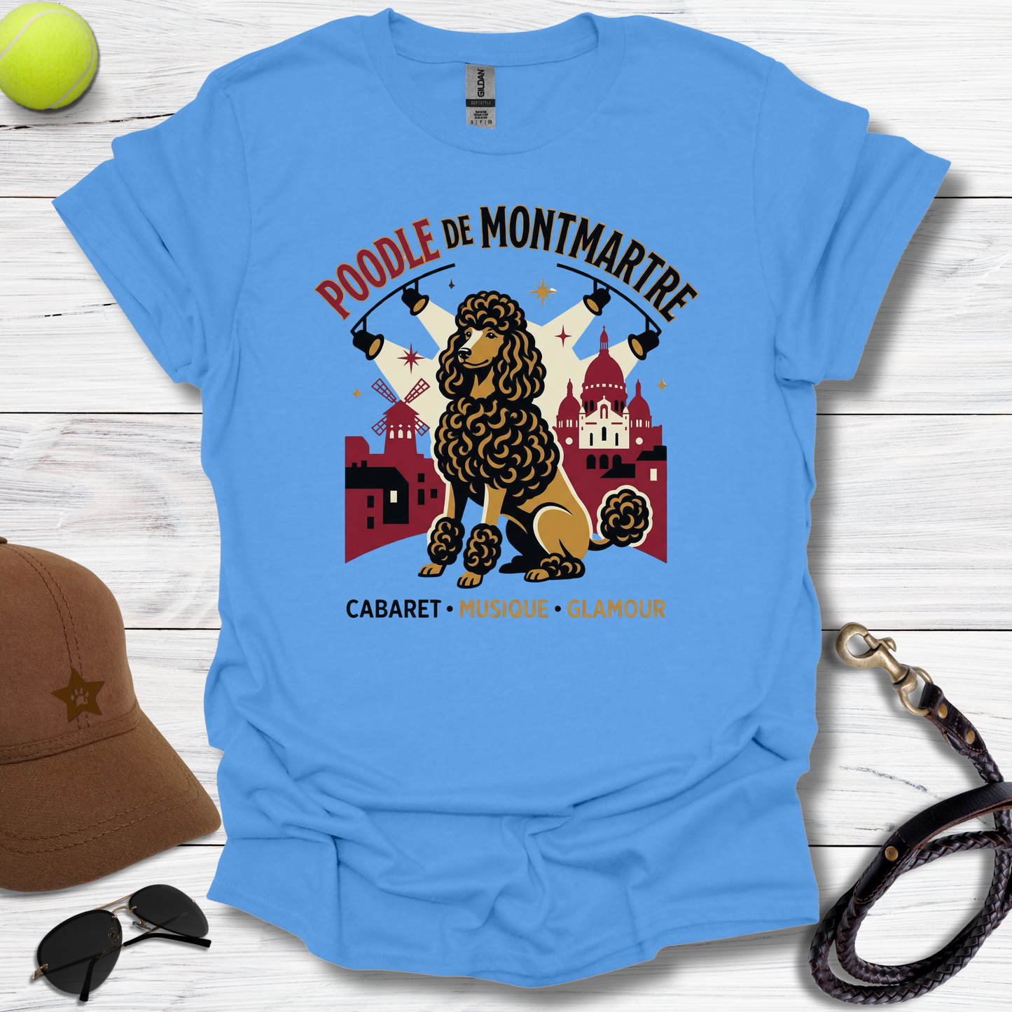 Poodle Cafe De Montmartre T-Shirt