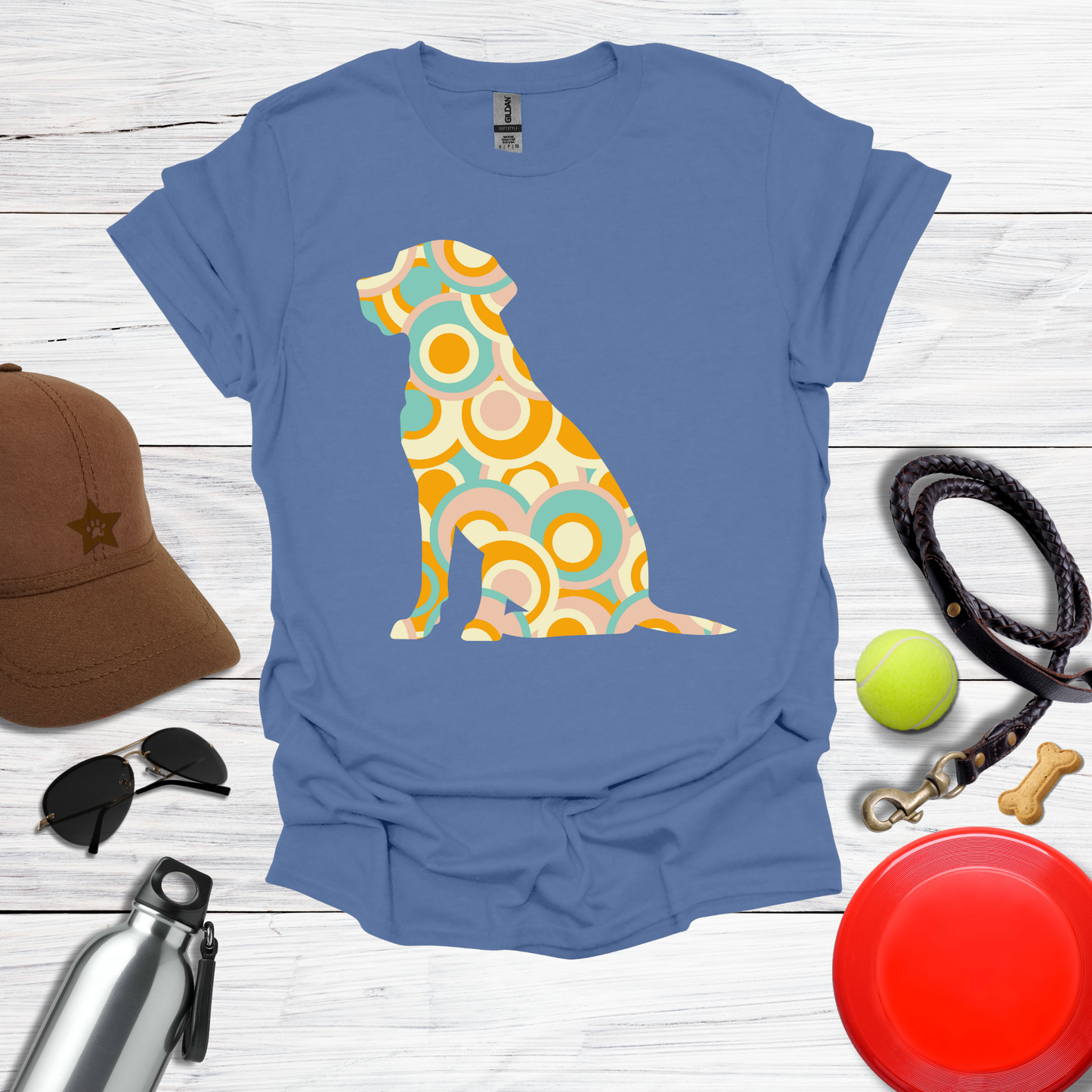 Way Cool Retro Labrador Dog Silhouette T-Shirt