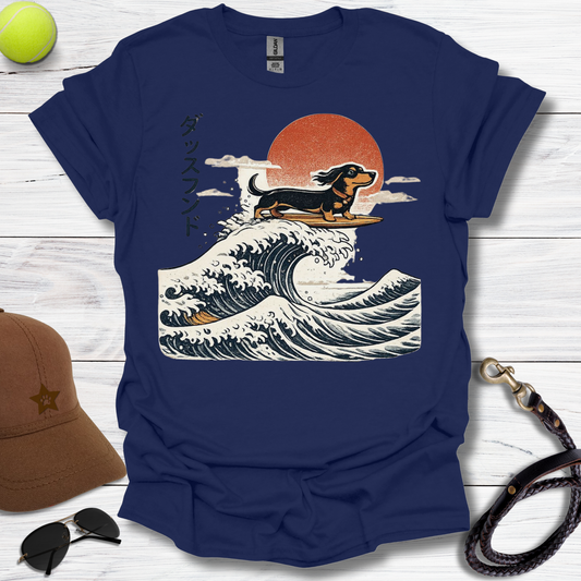 Dachshund The Long Wave T-Shirt