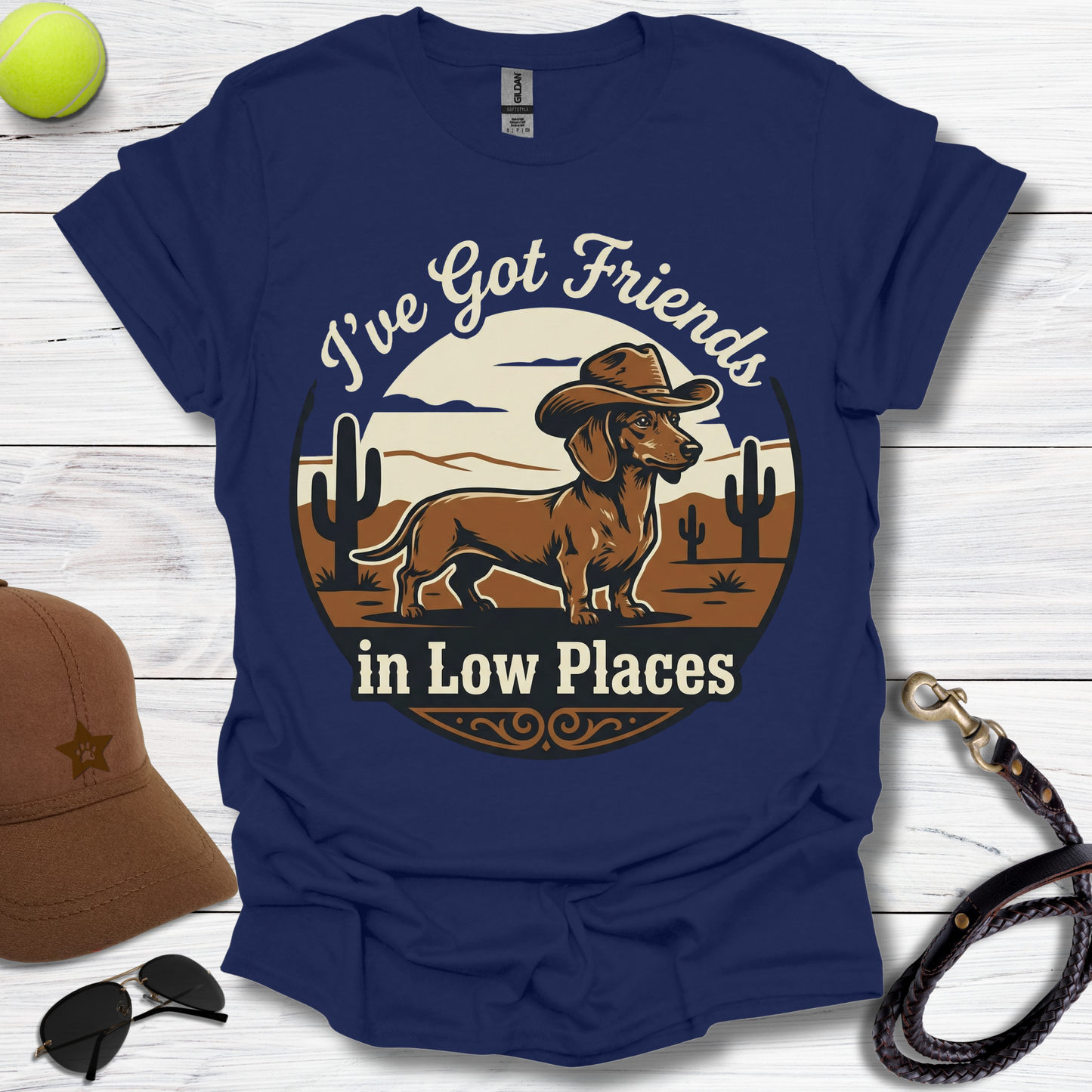 Friend In Low Places Dachshund T-Shirt