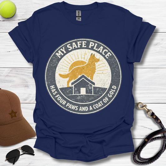 GSD Coat of Gold My Safe Place T-Shirt
