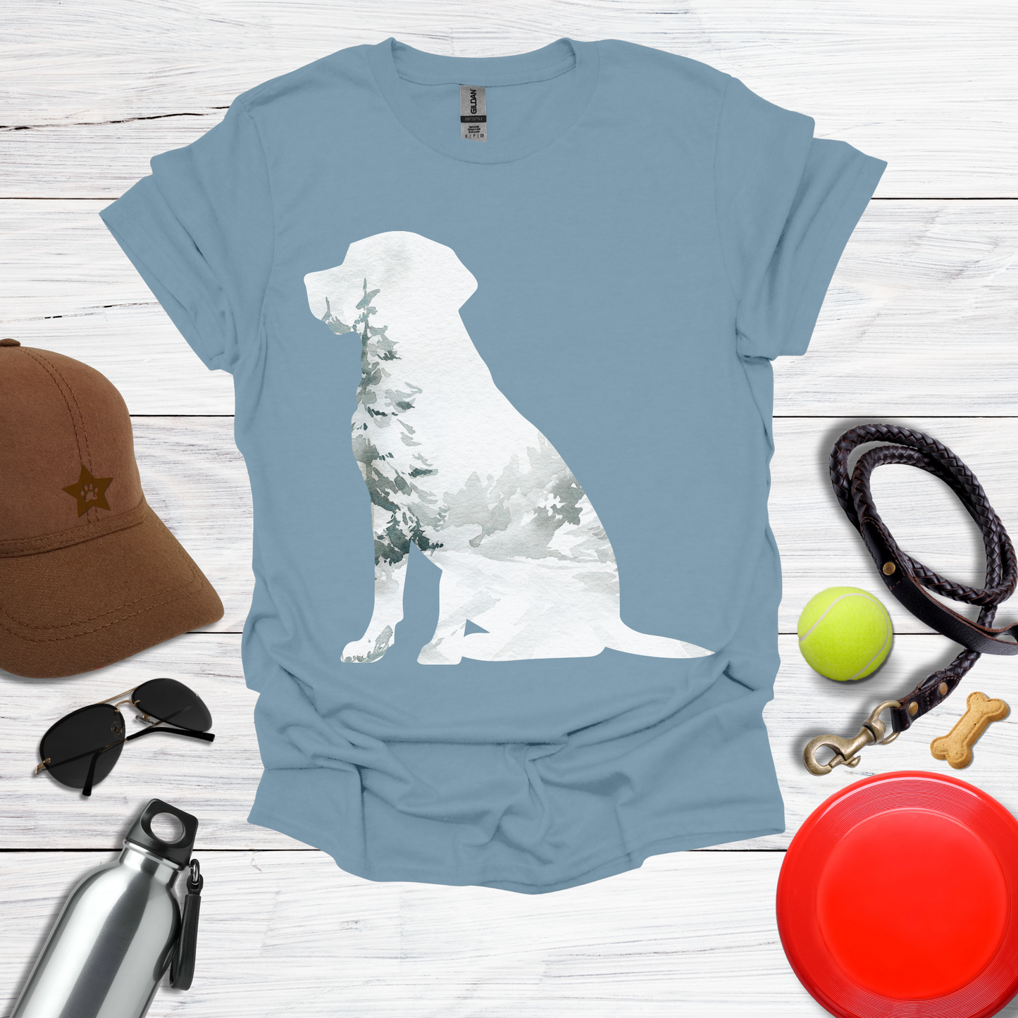 Labrador Among the Snow & Pines T-Shirt