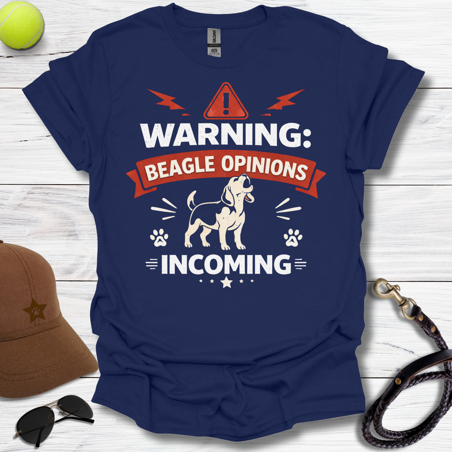Warning Beagle Opinions T-Shirt