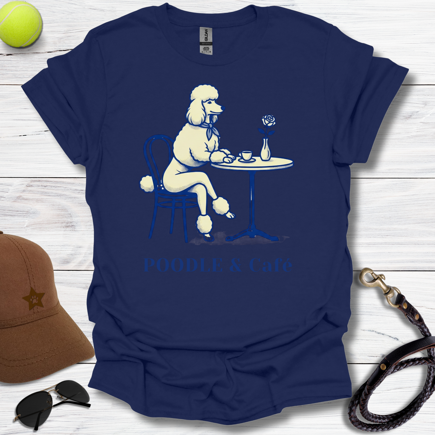 Poodle & Café T-Shirt