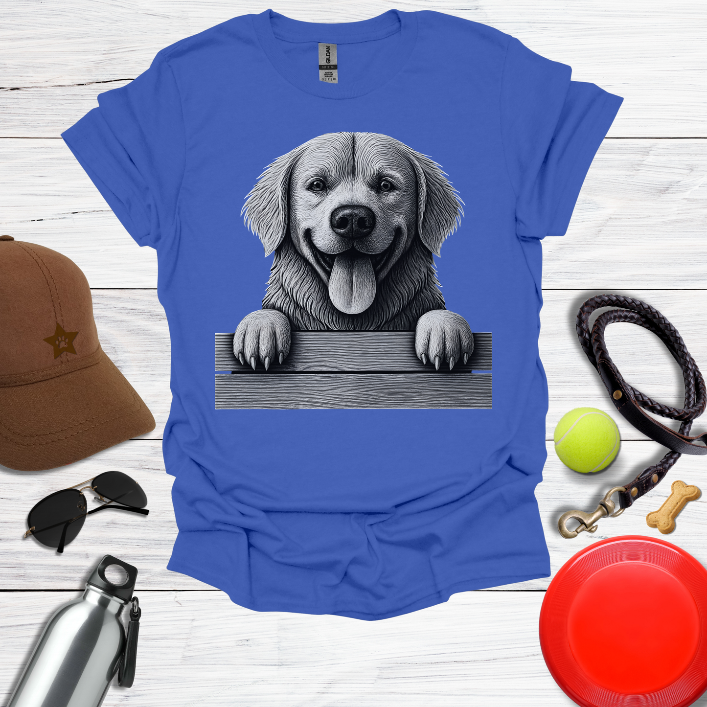 Golden Retriever Peeking T-Shirt