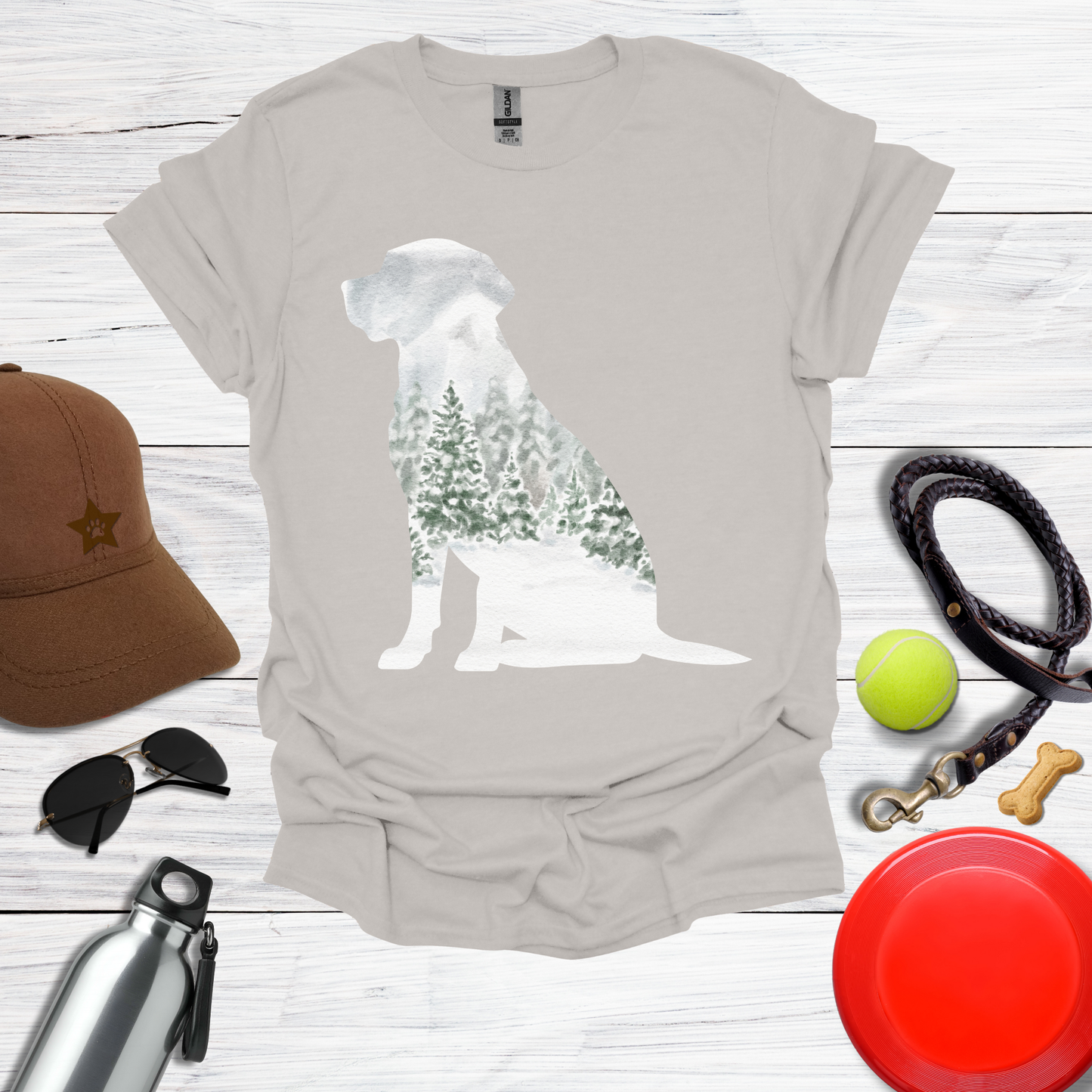 Deep Woods Winter Labrador T-Shirt