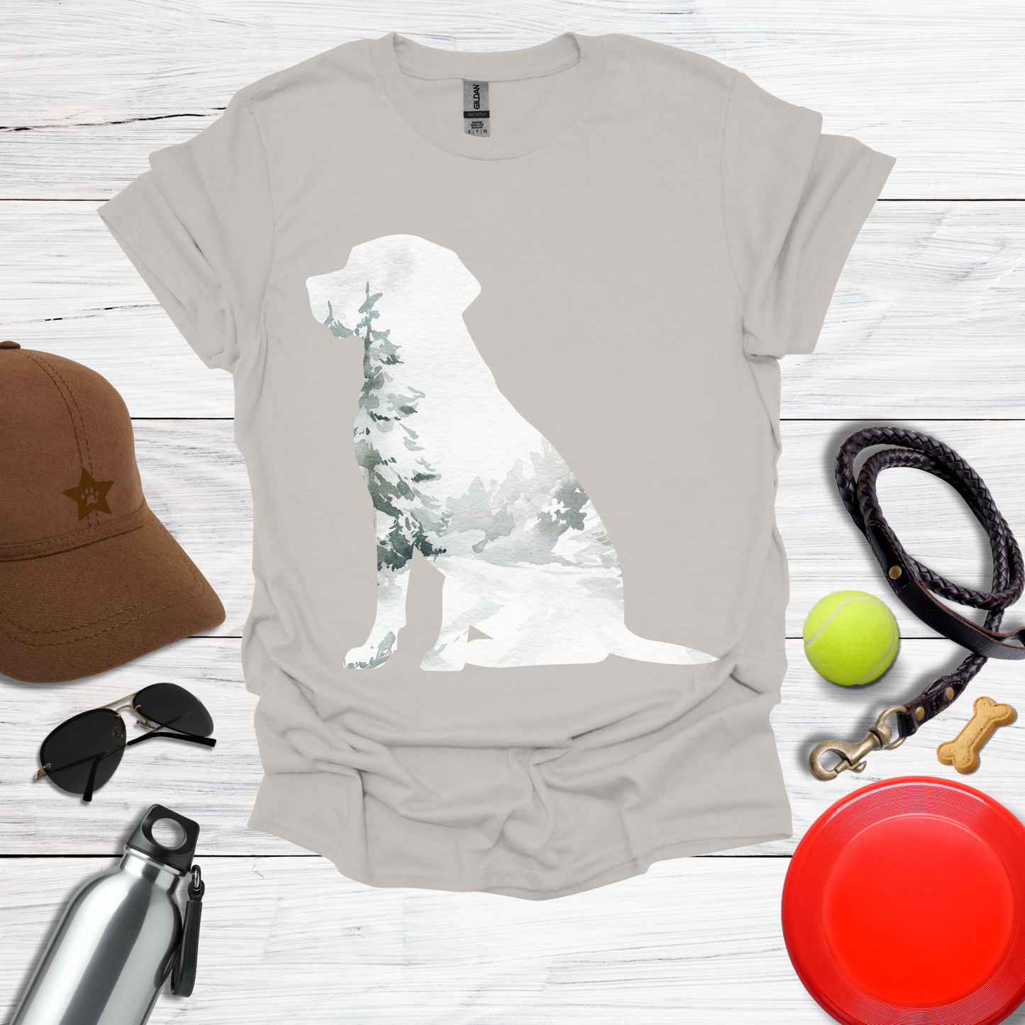 Labrador Among the Snow & Pines T-Shirt