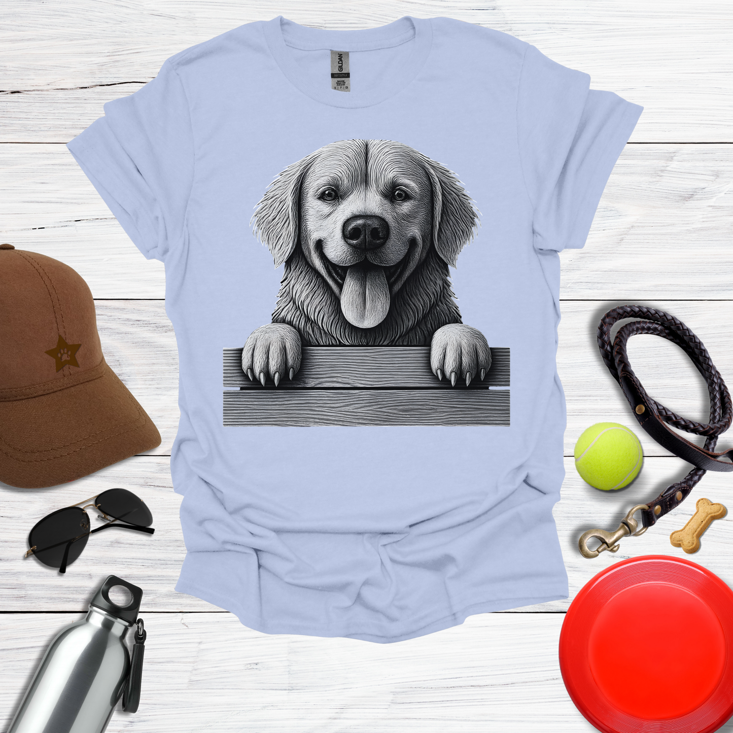 Golden Retriever Peeking T-Shirt