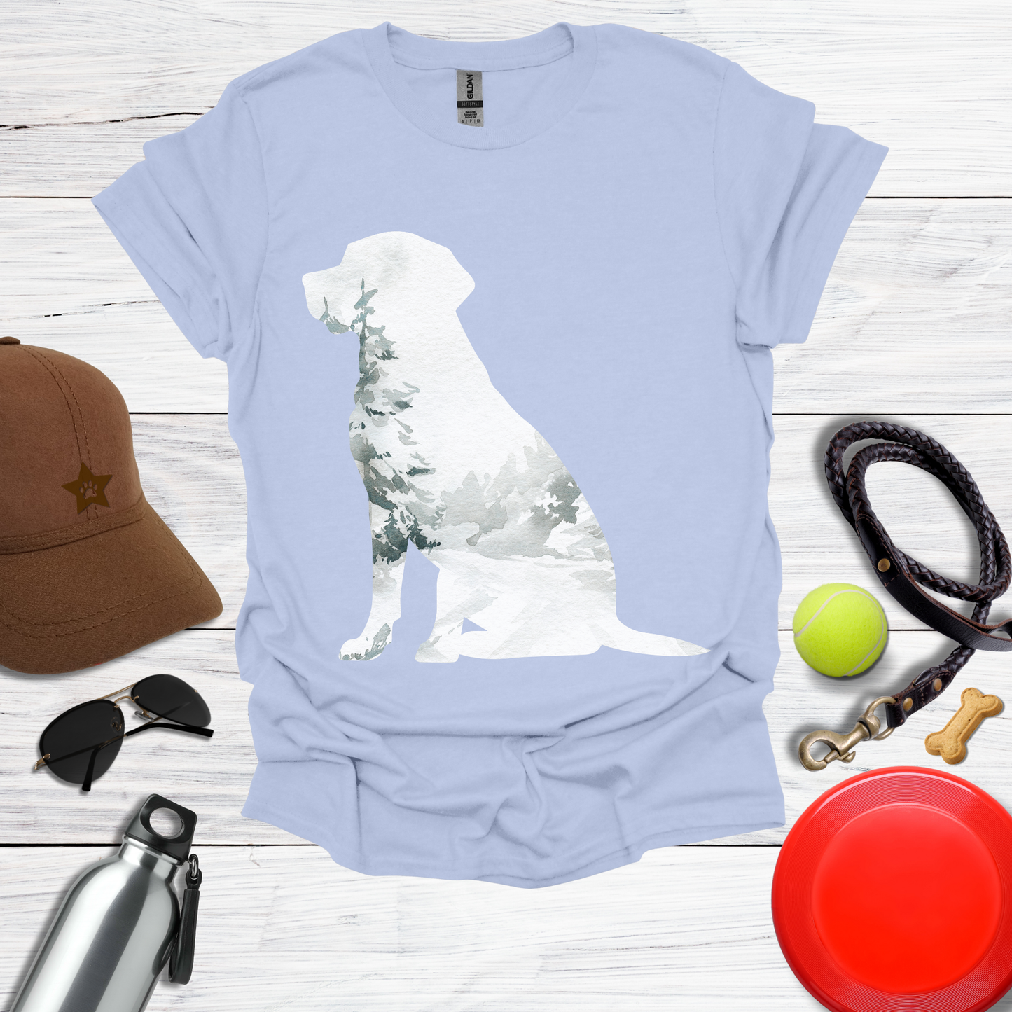 Labrador Among the Snow & Pines T-Shirt
