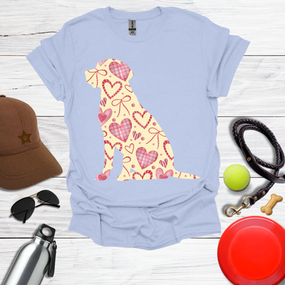 Lab with Hearts and Bows  T-Shirt