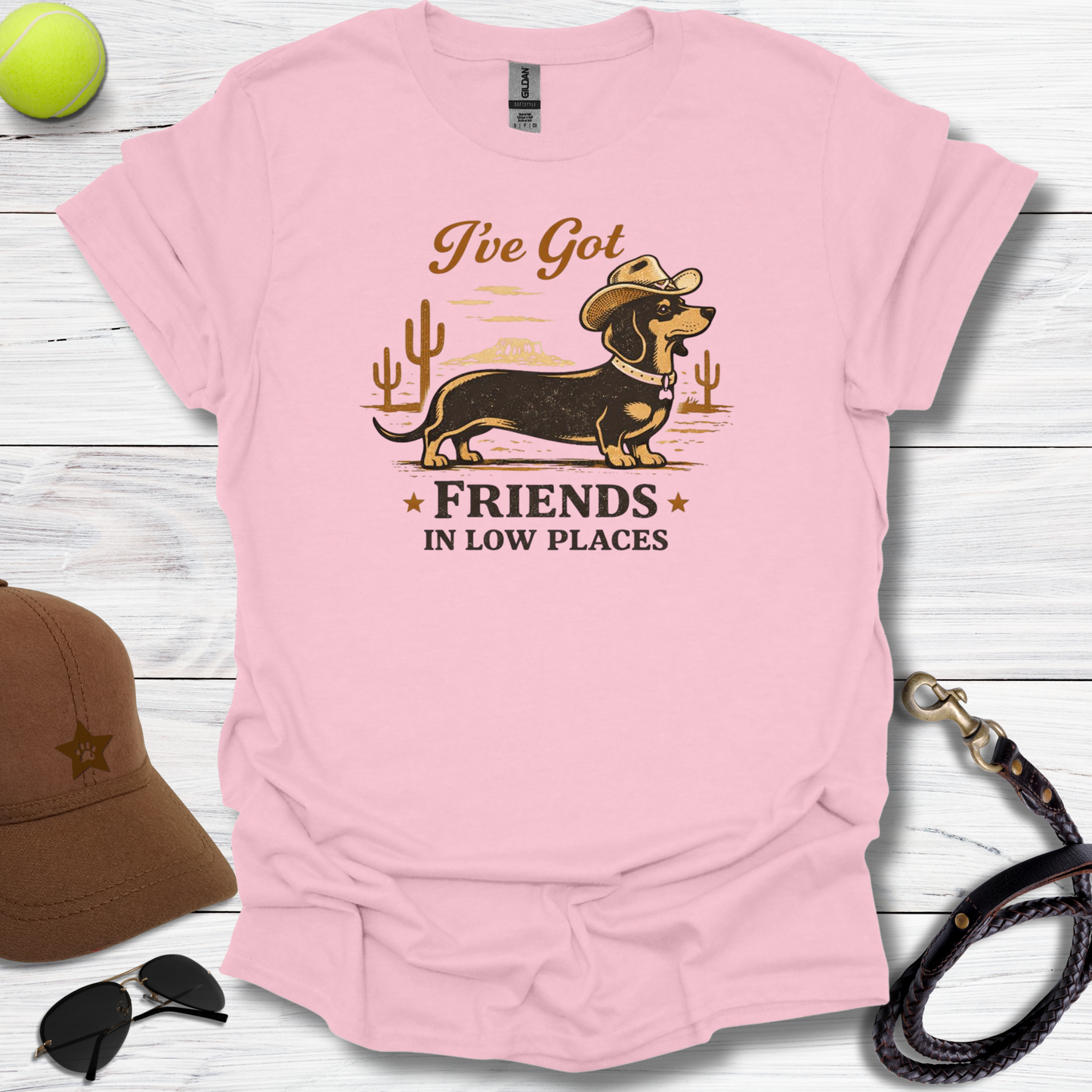 Dachshund Friends In Low Places T-Shirt