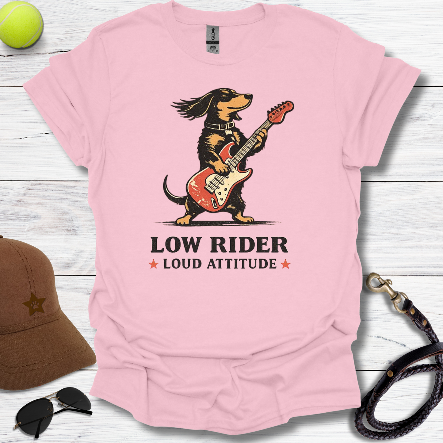 Dachshund Low Rider Loud Attitude T-Shirt
