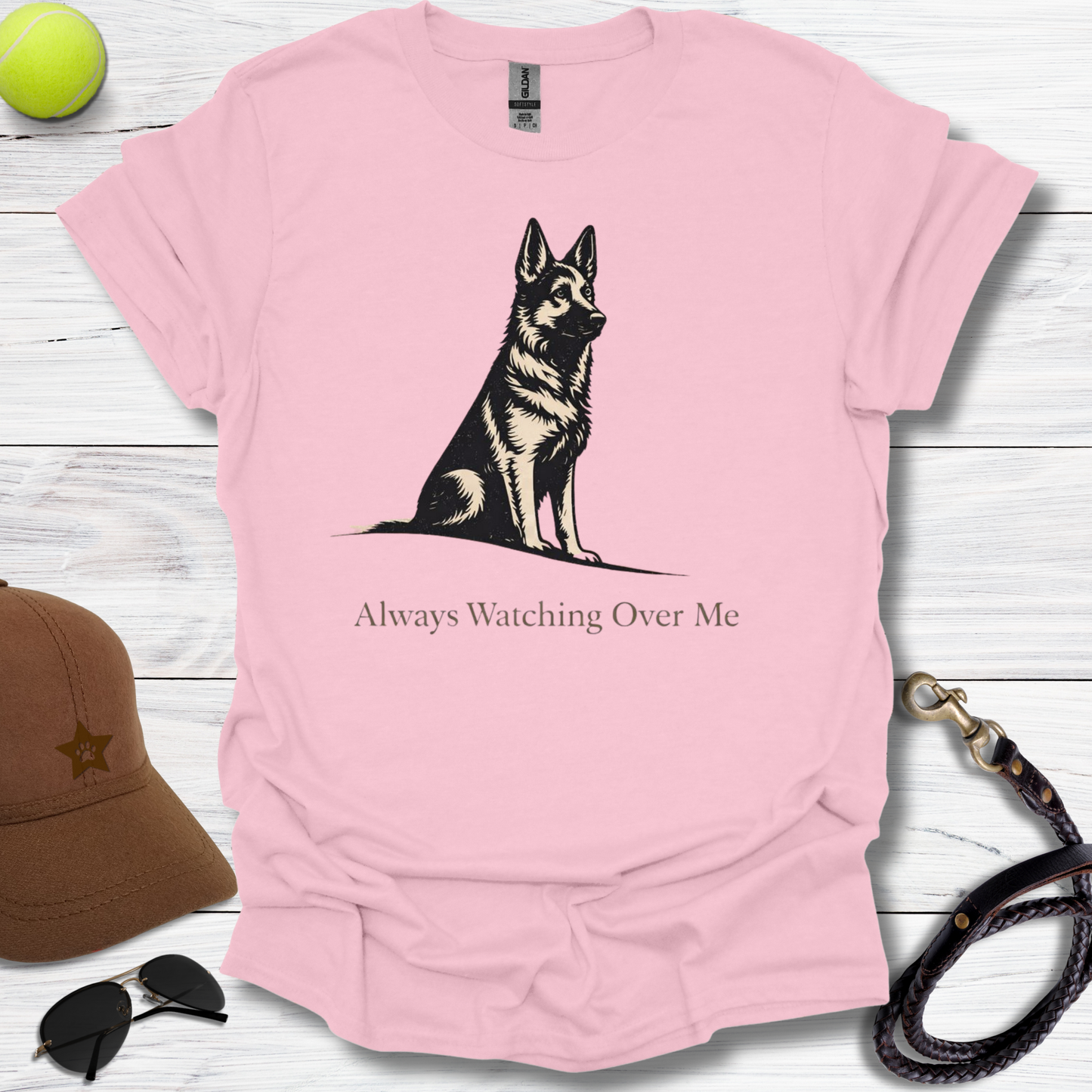 GSD Watching Over Me Always T-Shirt