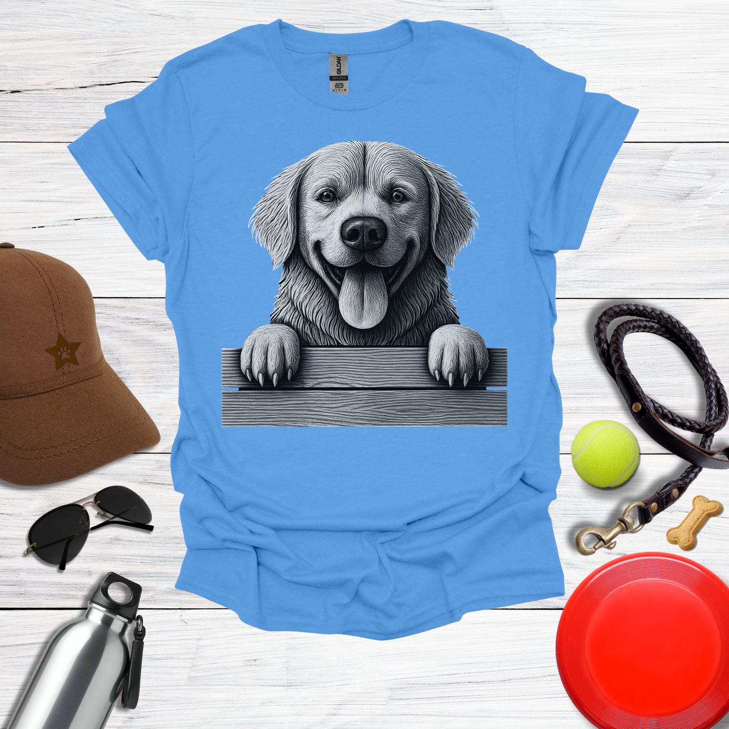 Golden Retriever Peeking T-Shirt