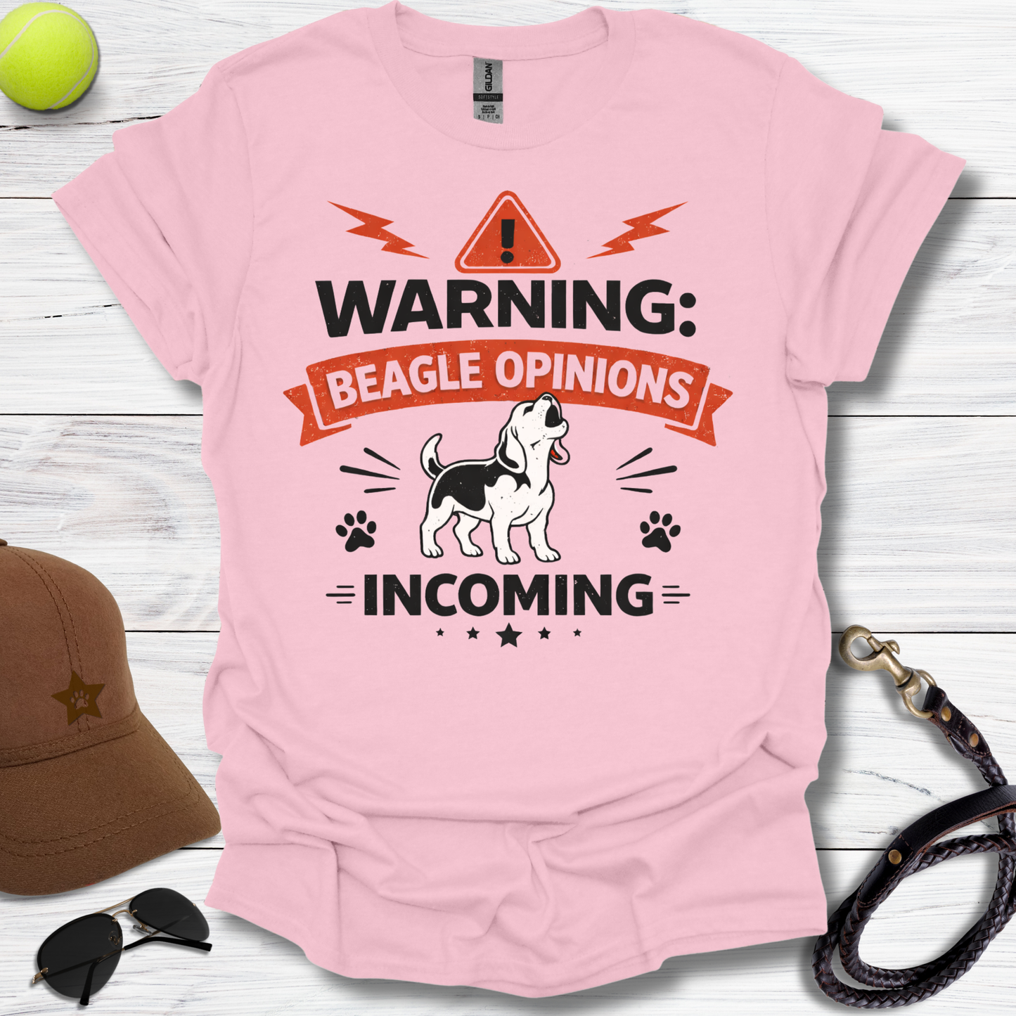 Warning Beagle Opinions T-Shirt