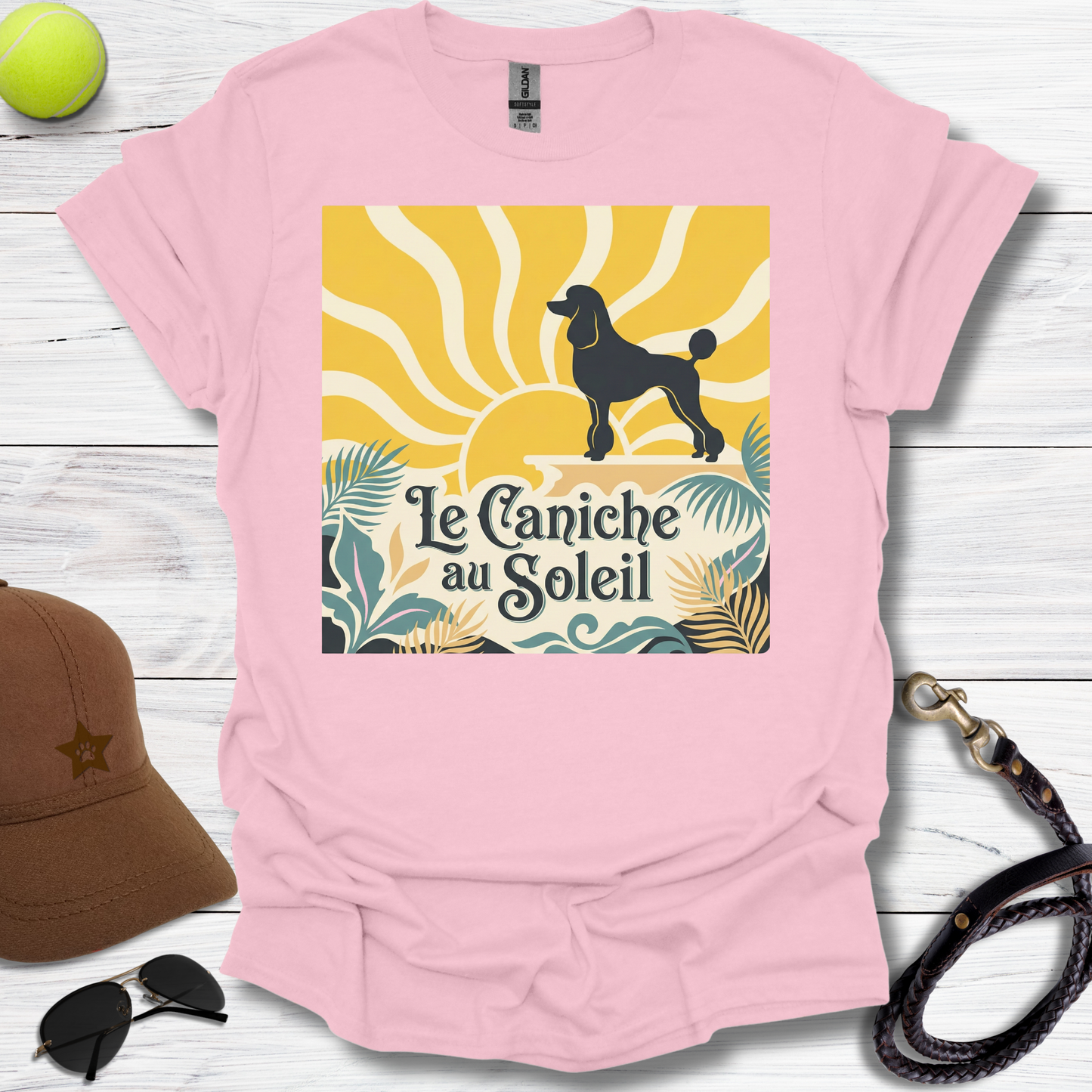 Poodle Le Caniche Au Soleil T-Shirt