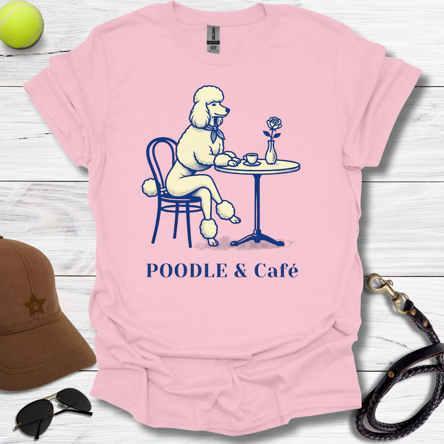 Poodle & Café T-Shirt